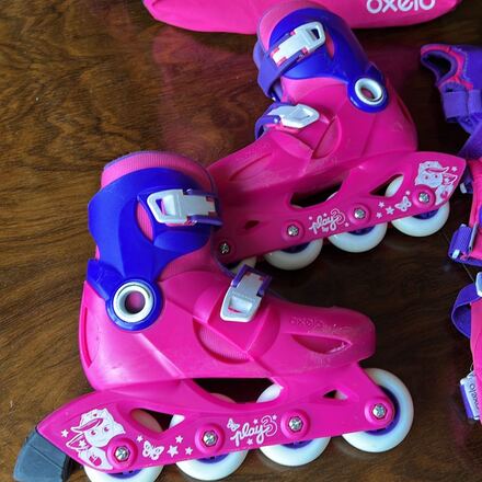 Oxelo Pembe Paten Seti Decathlon