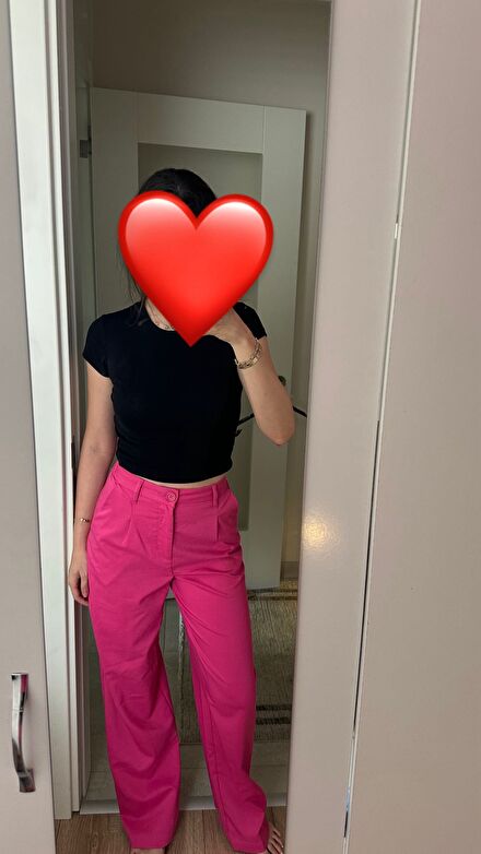 H&M Pembe Kumaş Pantolon