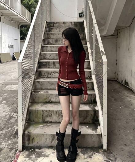 y2k office siren goth gothic bluz
