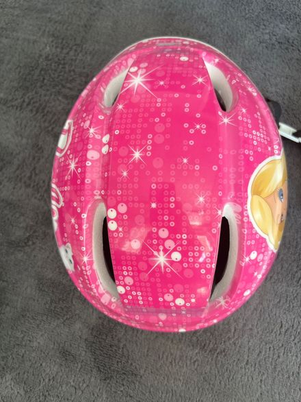 Barbie Desenli Pembe Çocuk Kaskı