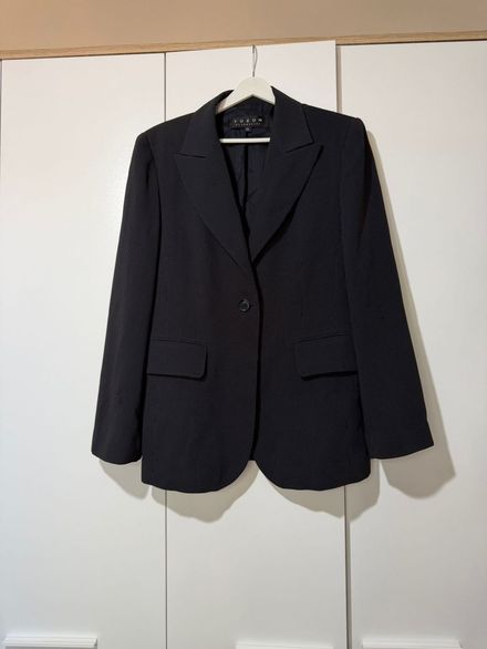 Lacivert puantiyeli Blazer ceket