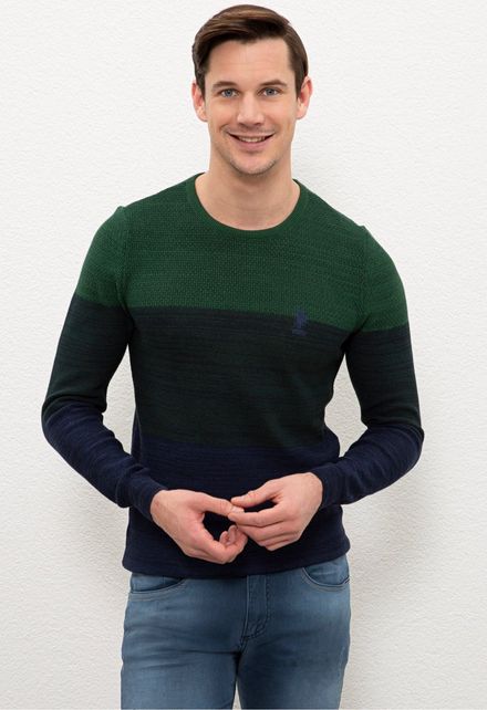 US Polo Assn Renkli Kazak Erkek