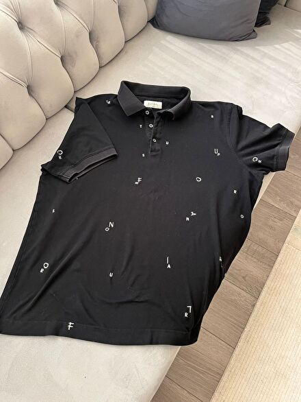 Lufian Polo Yaka T-Shirt Siyah XXL