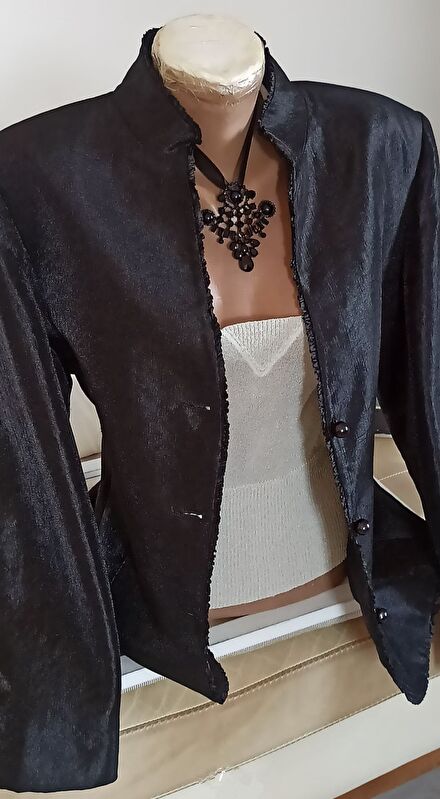 Vintage İpek / Ramie Abiye Ceket