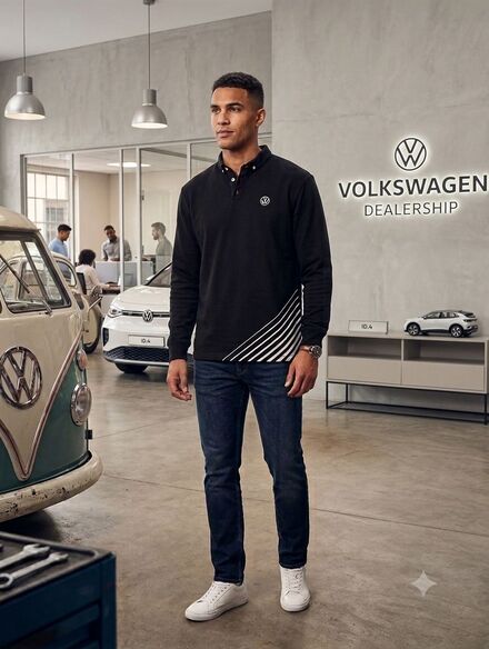 Volkswagen Siyah Polo Yaka Tişört