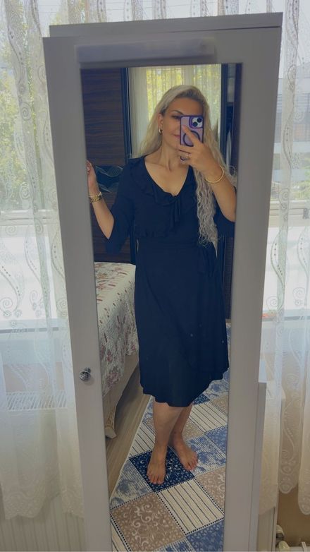 H&M kadın midi elbise
