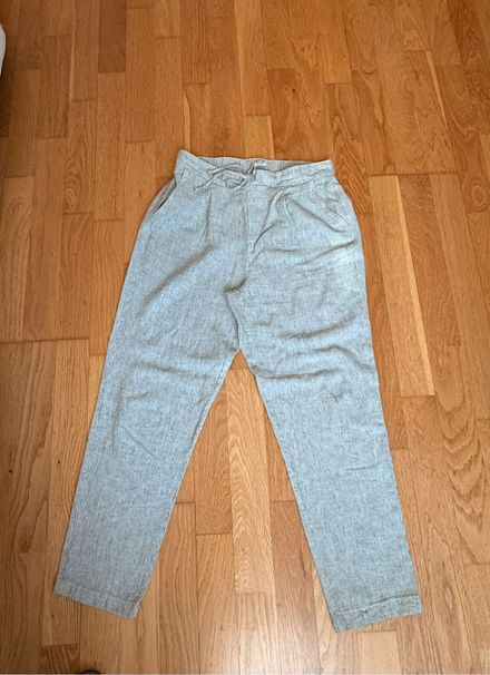 Colin’s Keten Haki Çizgili Pantolon