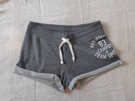Vintage Gri Spor Şort