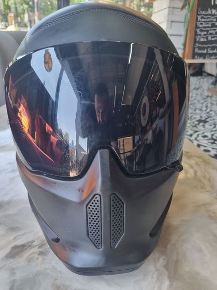 Mat Siyah Motosiklet Kaskı