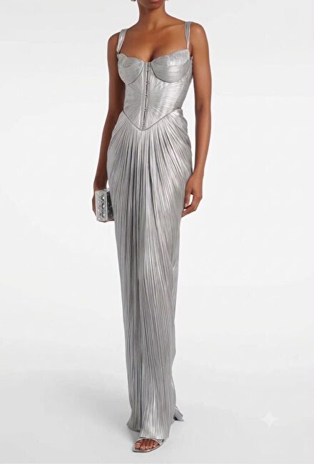 Corset Silver Elbise
