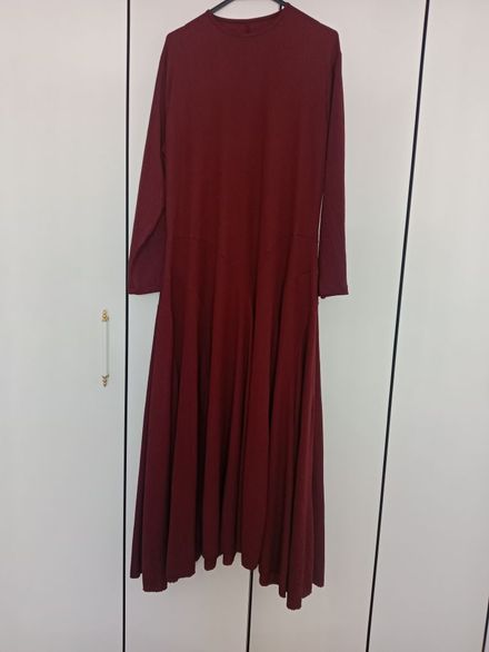 Bordo Uzun Elbise