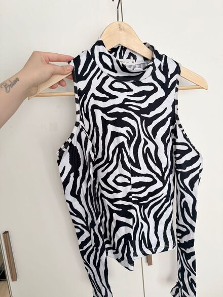 Zebra Desenli Bluz