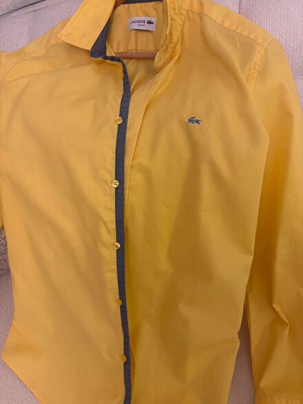 Lacoste Slim Fit Sarı Gömlek