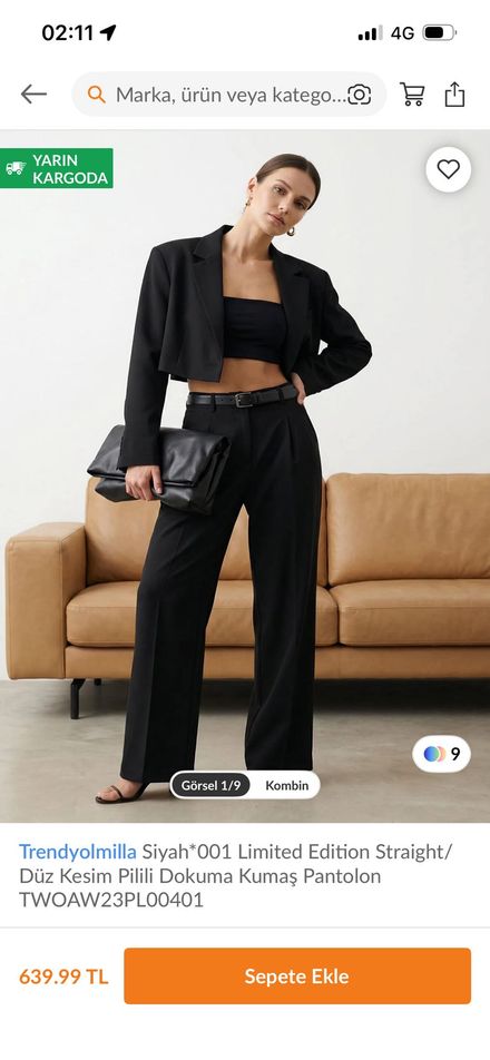 Siyah limited edition pantolon