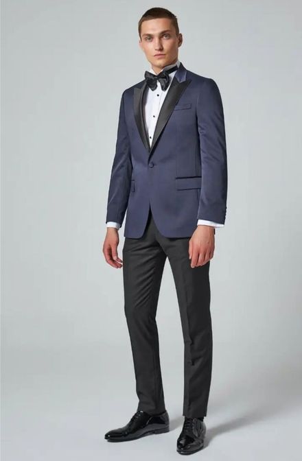 D's Damat Lacivert Smokin Takım Elbise