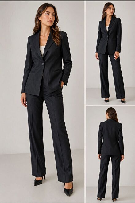 Altınyıldız Vintage38 Siyah Blazer Takım