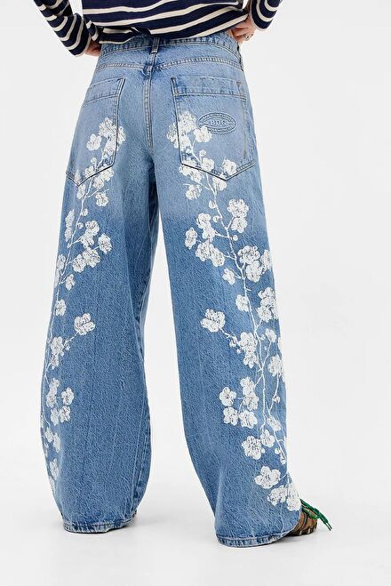 BDG Kiraz Çiçekli Jean