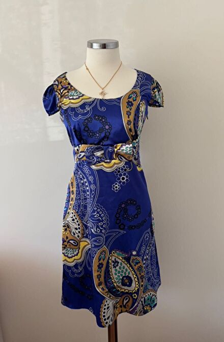 Saten uzak doğu qipao tarzı elbise