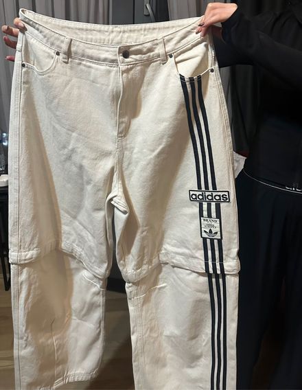 Adidas Beyaz Kargo Jean Pantolon