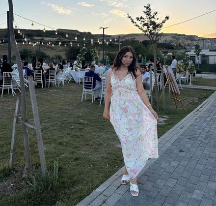 çiçekli uzun elbise