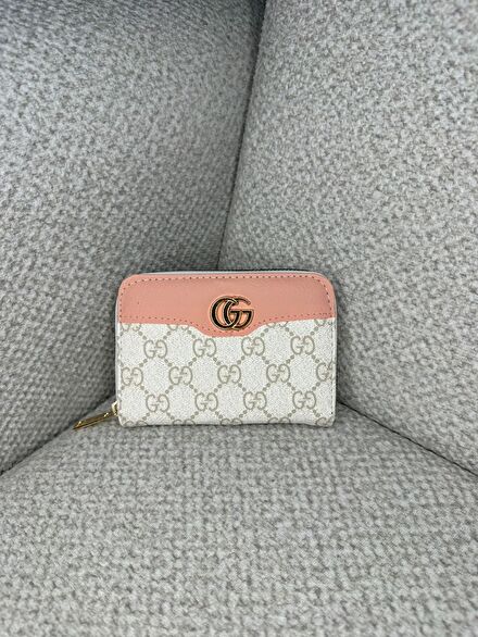 Gucci Desenli Cüzdan Pembe Detaylı