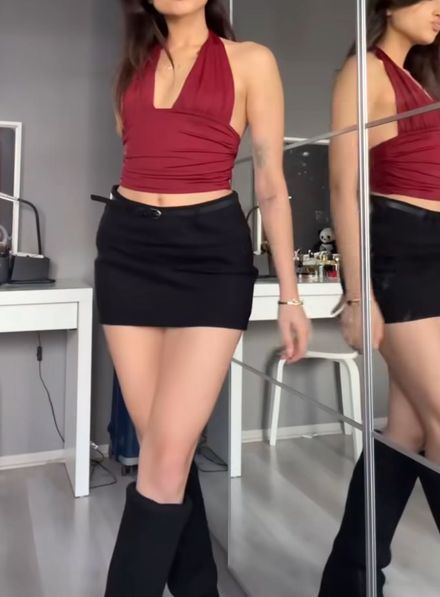 ZARA Siyah Mini Etek
