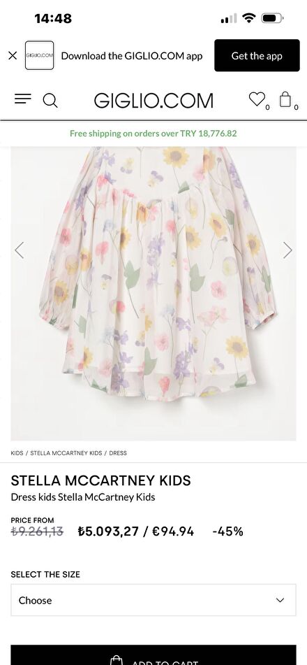 Stella McCartney kız Renkli Elbise 3-4